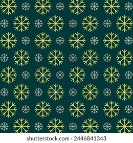 Snowflake interesting trendy multicolor repeating pattern vector illustration yellow design