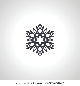 snowflake isolated icon on white background