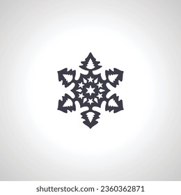 snowflake isolated icon on white background