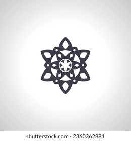 icono aislado de copo de nieve sobre fondo blanco
