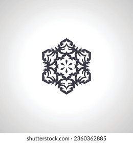 icono aislado de copo de nieve sobre fondo blanco
