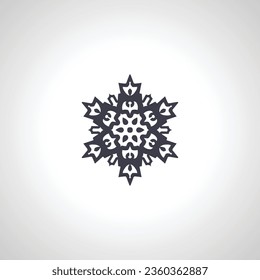 icono aislado de copo de nieve sobre fondo blanco