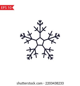 Icono aislado de Snowflake Ilustración de vectores