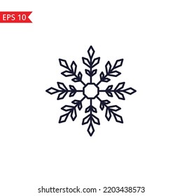 Snowflake isolated icon Vector illustration