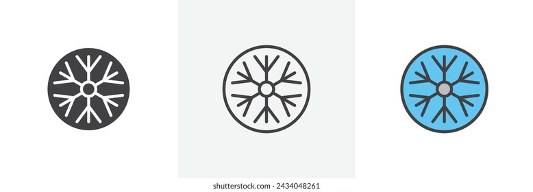 Snowflake Isolated Line Icon Stil Design. einfache Vektordarstellung