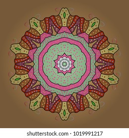 Snowflake isolated on beige, pink and neutral colors. Vector illustration. Vector illustration. Snowflake Icon.