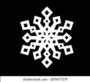 copo de nieve aislado en un fondo negro