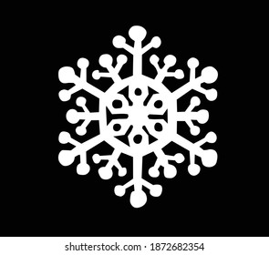 snowflake isolated on a black background