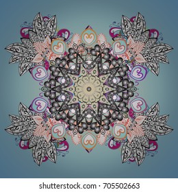 Snowflake isolated on colored background. Snowflake Vector illustration. Vector illustration. Snowflake Icon.