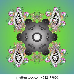 Snowflake isolated on colored background. Vector illustration. Snowflake Icon. Snowflake Vector illustration.