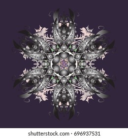 Snowflake isolated on colorful background. Snowflake Icon. Snowflake Vector illustration. Vector illustration.