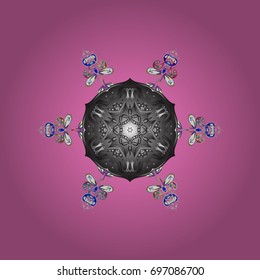 Snowflake isolated on colorful background. Vector illustration. Snowflake Icon. Snowflake Vector illustration.