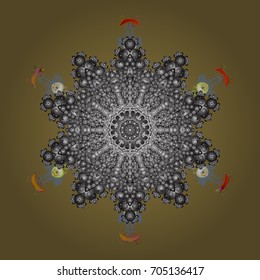 Snowflake isolated on colorful background. Snowflake Icon. Snowflake Vector illustration. Vector illustration.