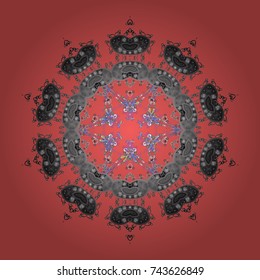 Snowflake isolated on colorful background. Vector illustration. Snowflake Icon. Snowflake Vector illustration.