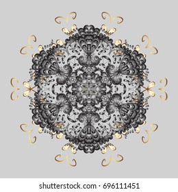 Snowflake isolated on gray background. Snowflake Icon. Vector illustration.