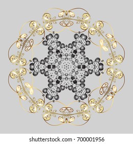 Snowflake isolated on gray background. Snowflake Icon. Snowflake Vector illustration. Vector illustration.