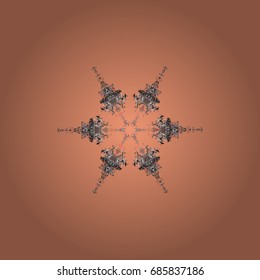 Snowflake isolated on pink background. Winter mandala. Snowflake Icon. Snowflake Vector illustration.