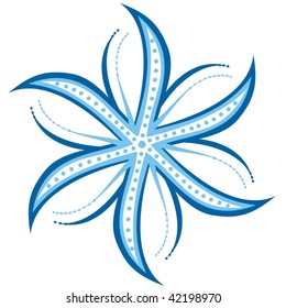snowflake isolated on white