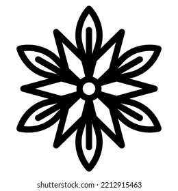 Snowflake isolated on white background
