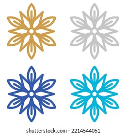 Snowflake isolated on white background