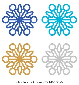 Snowflake isolated on white background