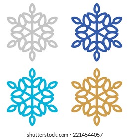 Snowflake isolated on white background