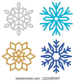 Snowflake isolated on white background