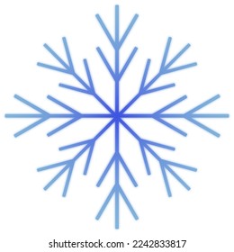 copo de nieve aislado en fondo blanco