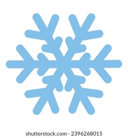El copo de nieve aislado en el fondo blanco. Ilustración del vector 