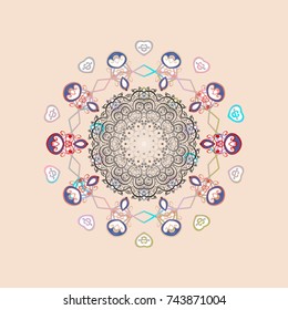 Snowflake isolated ornament
