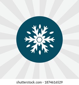 snowflake isolated vector icon. weather forecast design element