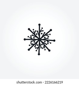 snowflake isolated vector line icon.