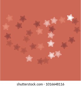 Snowflake isolated which consists of isolated elements. Stylish, consist of beautiful elements in snowflake isolated. Can be used as print, wallpaper, cards, poster, logo, background