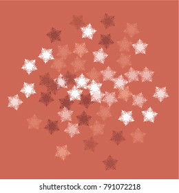 Snowflake isolated which consists of isolated elements. Stylish, consist of beautiful  elements in snowflake isolated. Can be used as print, wallpaper, cards, poster, logo, background 