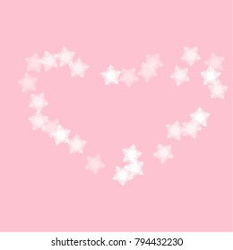 Snowflake isolated which consists of isolated elements. Stylish, consist of beautiful elements in snowflake isolated. Can be used as print, wallpaper, cards, poster, logo, background