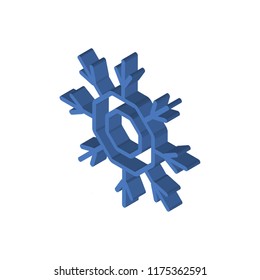 Snowflake isometric left top view 3D icon