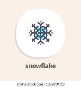 Snowflake isometric vector illustrations icons for web and mobile applications