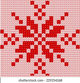 Snowflake Knitting Background Christmas