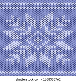 snowflake knitting , vector illustration