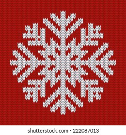 Snowflake (knitting) Vector Seamless Background