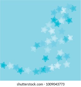 Snowflake landscape which consists of isolated elements. Stylish, consist of beautiful elements in snowflake landscape. Can be used as print, wallpaper, cards, poster, logo, background