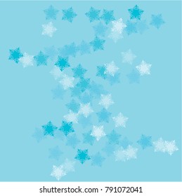 Snowflake landscape which consists of isolated elements. Stylish, consist of beautiful  elements in snowflake landscape. Can be used as print, wallpaper, cards, poster, logo, background