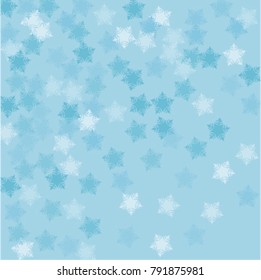 Snowflake landscape which consists of isolated elements. Stylish, consist of beautiful  elements in snowflake landscape. Can be used as print, wallpaper, cards, poster, logo, background