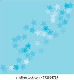Snowflake landscape which consists of isolated elements. Stylish, consist of beautiful  elements in snowflake landscape. Can be used as print, wallpaper, cards, poster, logo, background