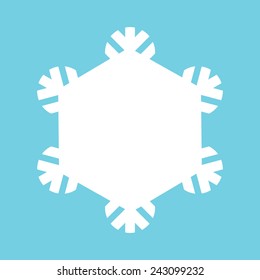 Snowflake with large space for copy, vector illustration