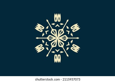 Snowflake Light Gold Design Good Vector 