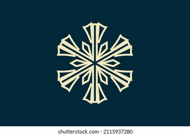 Schneeflocken, helles Gold Design, guter Vektorgrafik 
