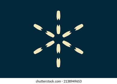 Snowflake Light Gold Design Good Vector Use