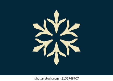 Schneeflocke, helles Gold Design, gute Vektorgrafik-Nutzung