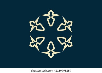 Snowflake Light Gold Design Good Vector Use